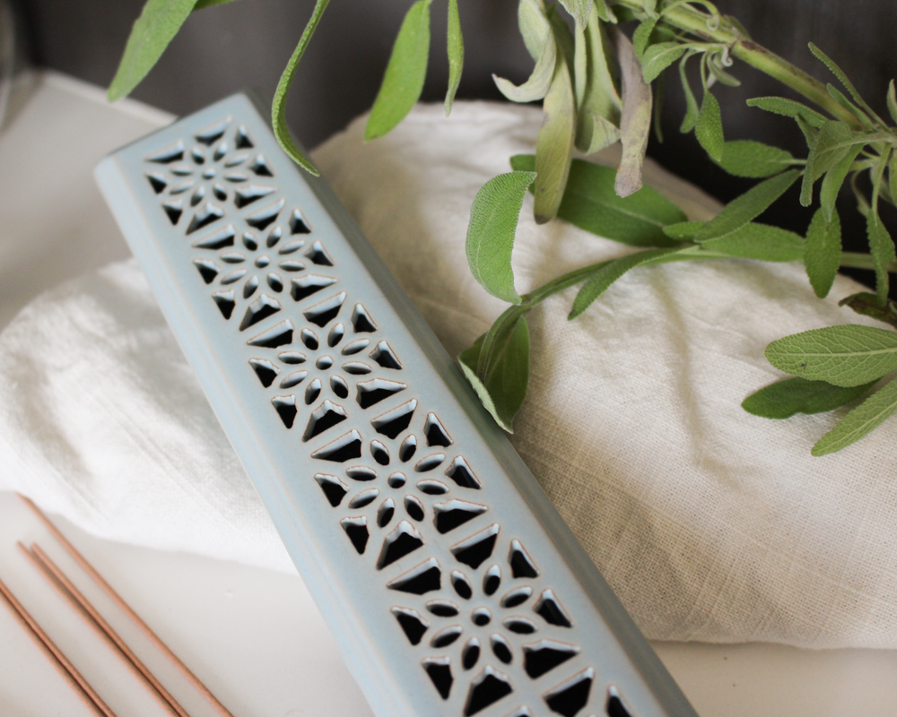 Rectangular incense burner