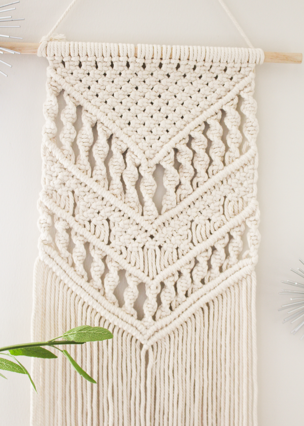 Spirited Cotton Large & Long Macrame Wall Hanging Hippie Wall Tapestry - Pure Chakra