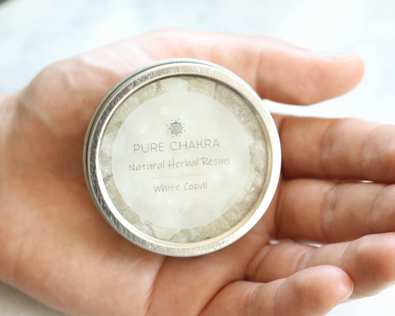 White Copal Natural Herbal Resins - Incense Resin - Charcoal Resin Burner - Pure Chakra Resins - Pure Chakra