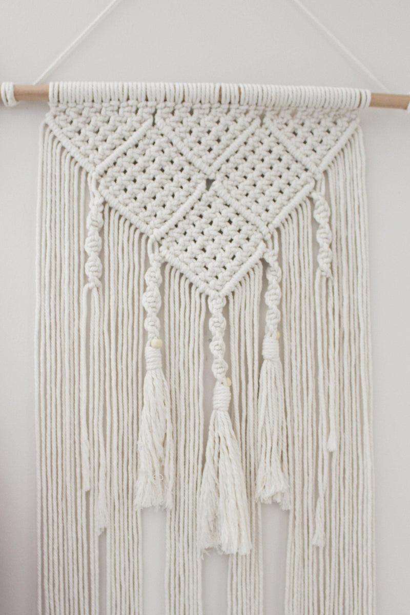 Arawakan Geometric Cotton Large & Long Macrame Wall Hanging Hippie Wall Tapestry - Pure Chakra