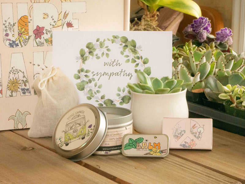 sympathy succulents With Sympathy Gift Box. Succulent Gift Box. Gift Box For Woman. Sympathy Gift & Card. Sympathy Gift Basket With Succulent Candle. Wood Sage & Sea Salt