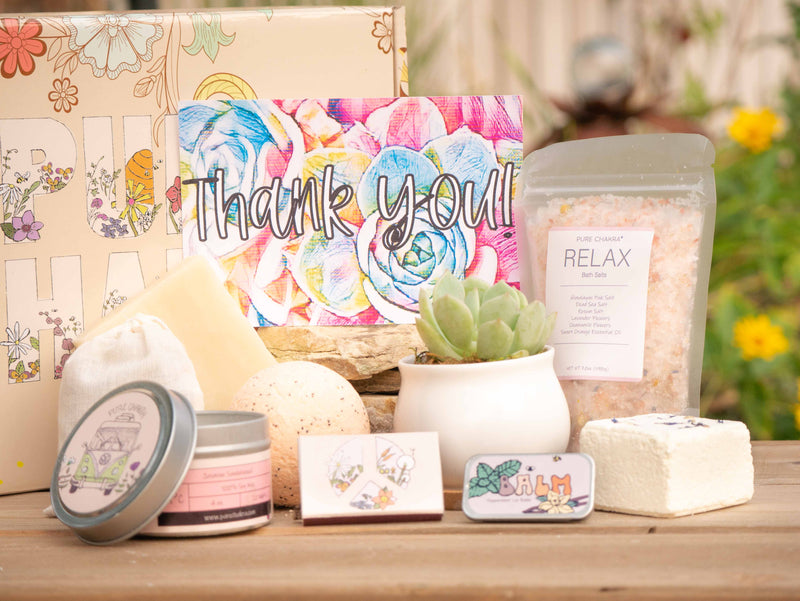 thank you succulent gift box Thank You Gift Box. Care Package For Her. Care Package Friend. Succule – Pure Chakra