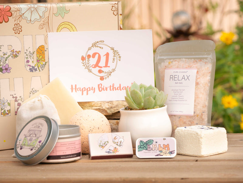 custom succulent gift 21st Birthday Gift for Her. COVID Birthday. Succulent Gift Box. Personalized Birthday Gift for Her. Care Package for Friend. Peace Love. Jasmine &
