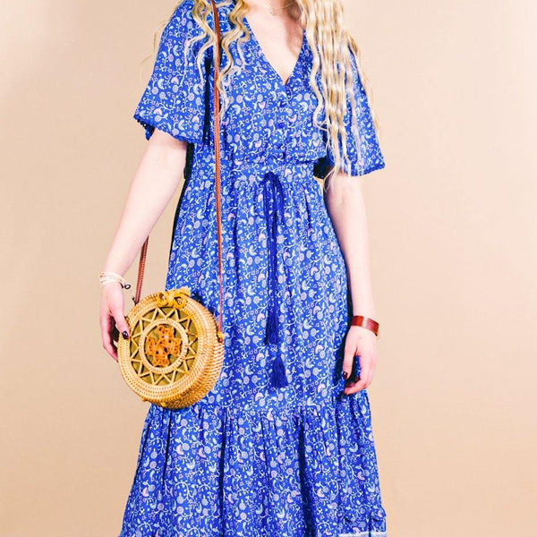 Harvest Maxi Dress - Cornflower Blue
