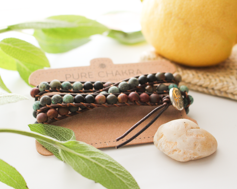 Willow Raw Natural Stone Tree Of Life Natural Stone Lucky Bracelet - Anxiety Bracelet - Stone Wrap - Pure Chakra