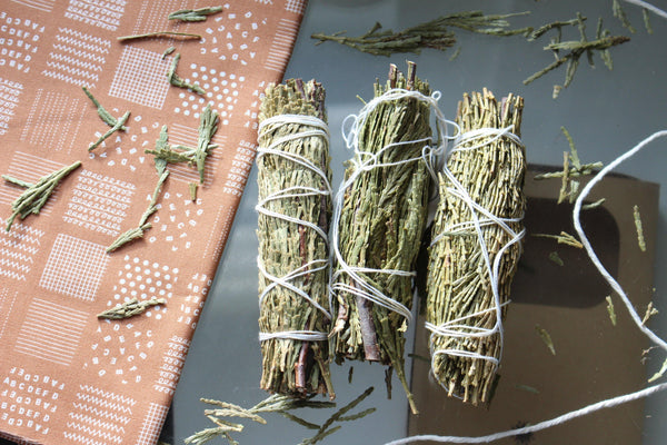 Cedar Smudge - 4" Herbal Smudges - Smudge Sticks - Smudge Bundle - Smudging Set - Smudge Stick Set of 3 - Pure Chakra