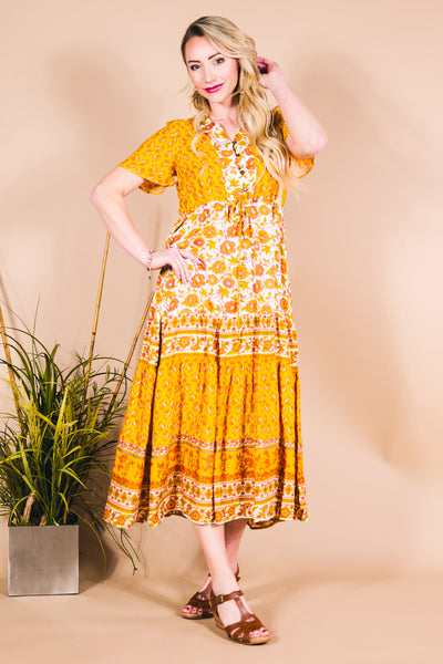 Harmony Midi Dress - Hippie Dress – Pure Chakra