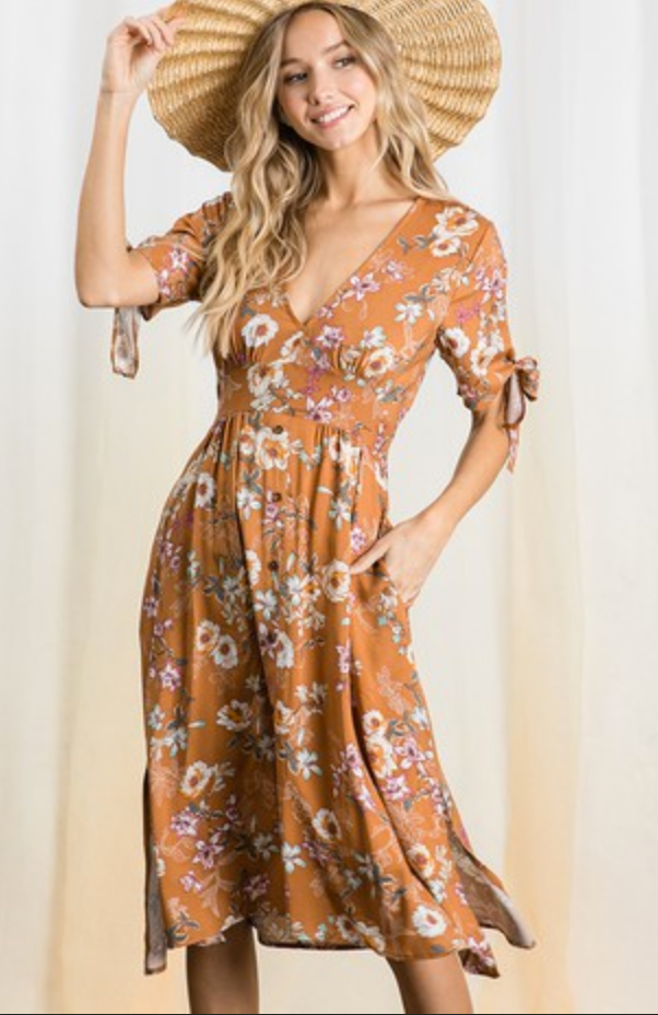 Avery Midi Dress - Hippie Dress S Avery Midi Dress - Hippie Dress S