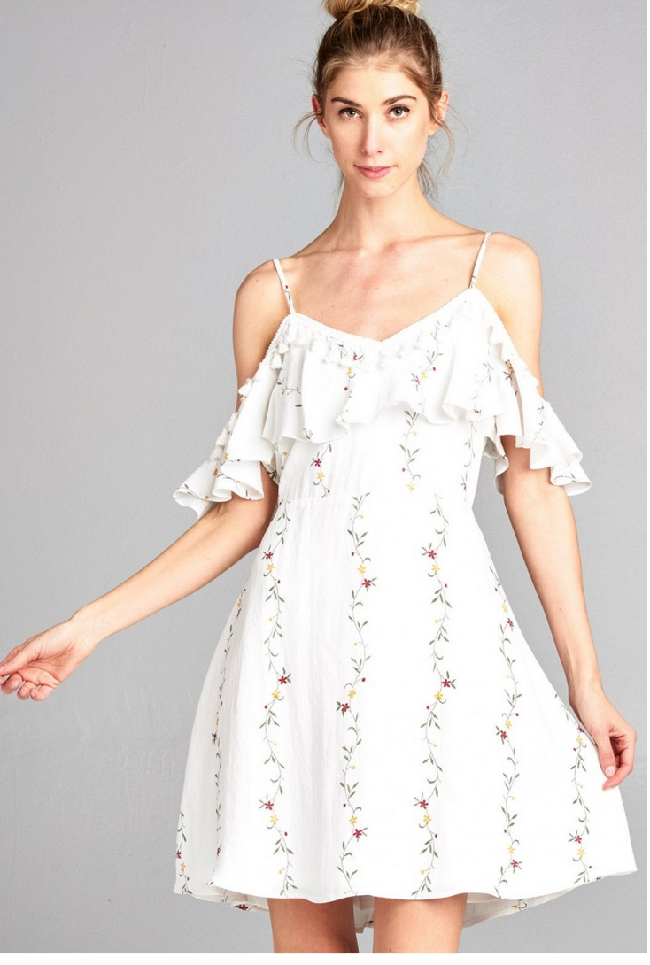 Short white hippie clearance dress