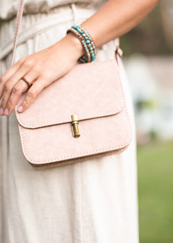 Love in a Purse - Pink Small Crossbody Purse - Hippie Bag - Hippie Purse - Cell Phone Purse - Faux Small Leather Purse