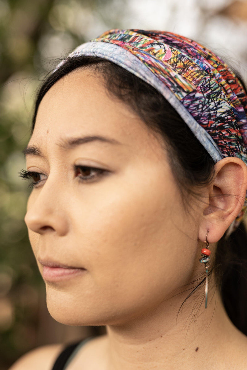 Scratch & Scribbles Multifunctional Headband & Mask – Hair Wrap Bandana – Scrunch Headband – Yoga Headband - Pure Chakra