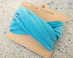 Pure Sky Blue Multifunctional Headband & Mask - Nurse headband – Scrunch Headband – Yoga Headband - Pure Chakra