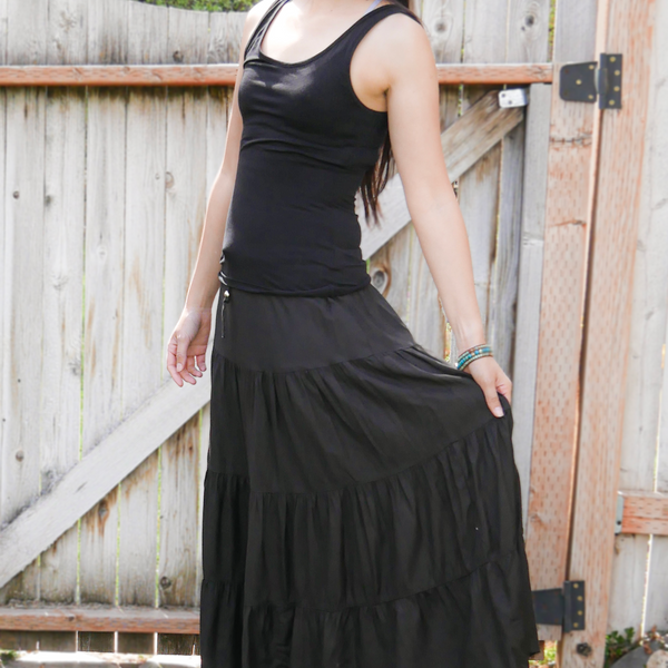 Amani Tiered Skirt Hippie Skirt Pure Chakra