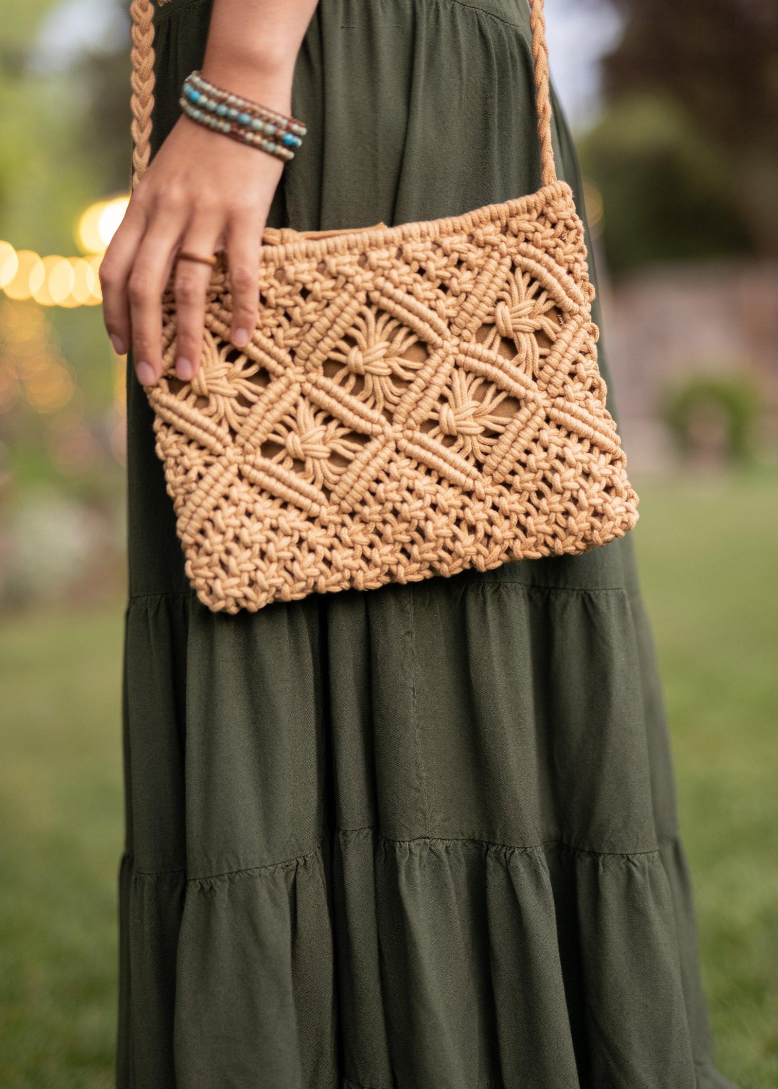 Macrame shoulder bag on sale