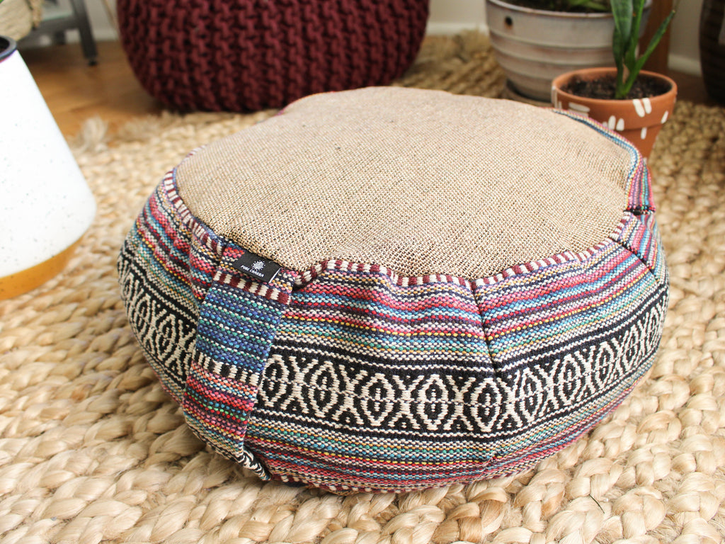 Inner Chakra Zafu Cushion - Natural Buckwheat Zafu Cushion – Pure